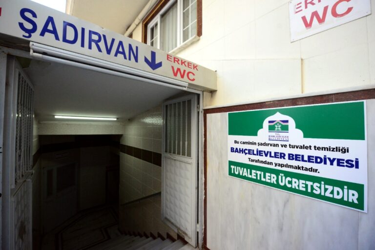 Bahçelievler umumi cami tuvaletleri üçretsiz