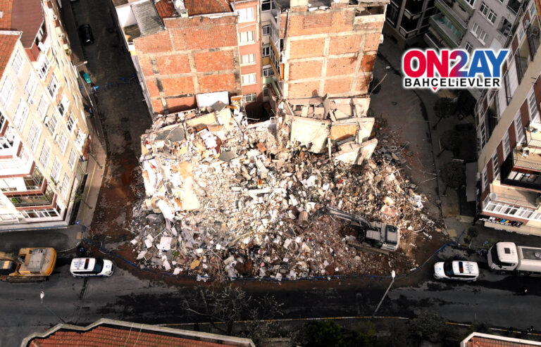 Bahçelievler’de tahliye edilen binanın yıkımı tamamlandı