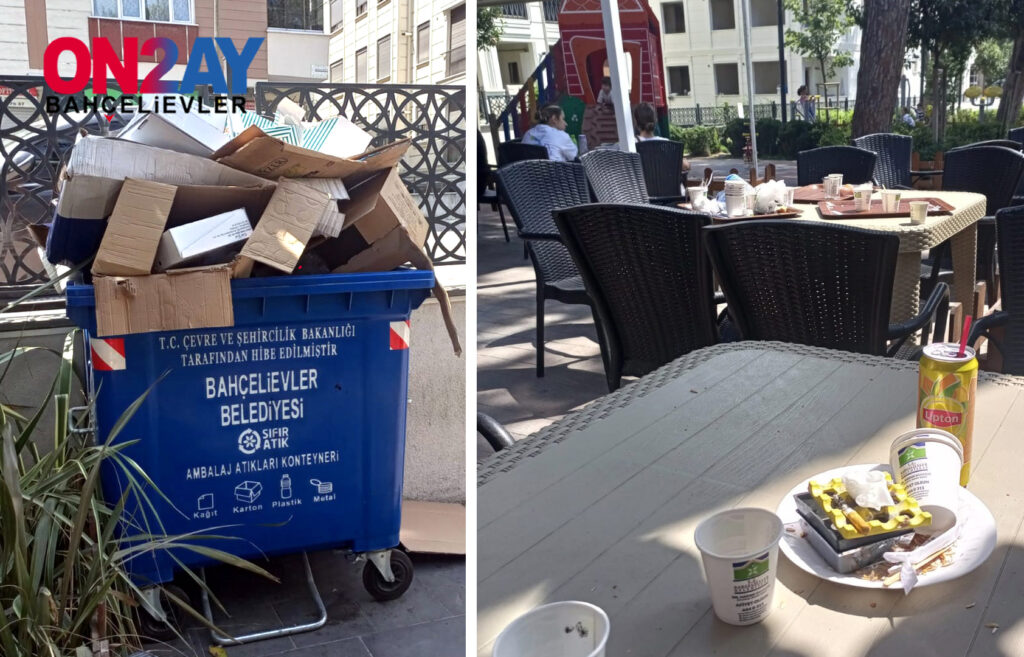 Sadri Alışık Parkı içinde bulunan Belediye Sosyal Tesisin çöplük