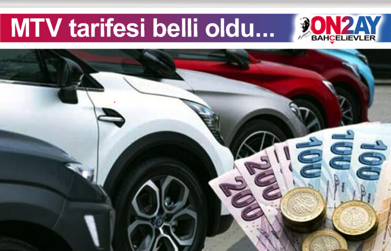 2024 Motorlu Taşıtlar Vergisi (MTV) tarifesi belli oldu
