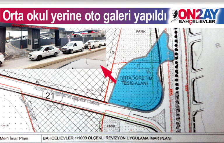 Okul yerine oto galeri yaptılar