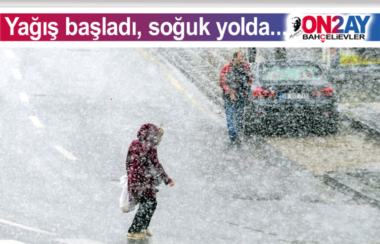Yağış başladı, soğuk yolda