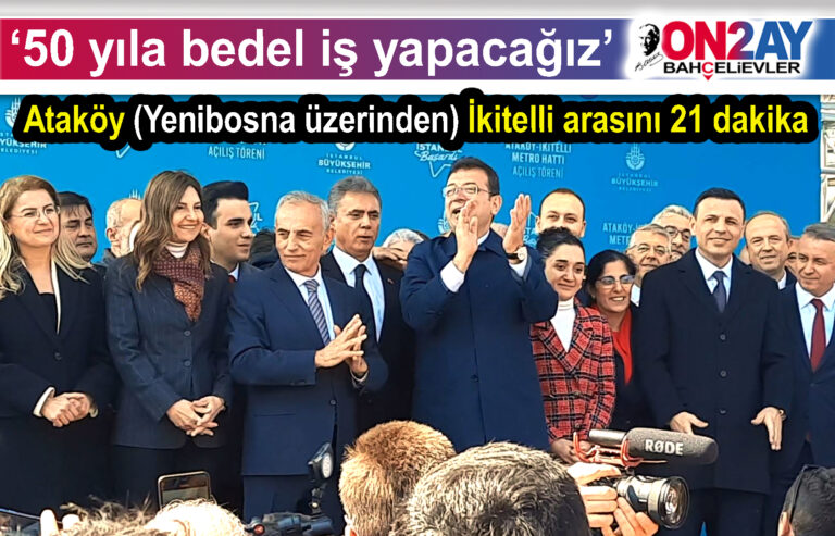 Ataköy (Yenibosna üzerinden) İkitelli arasını 21 dakika