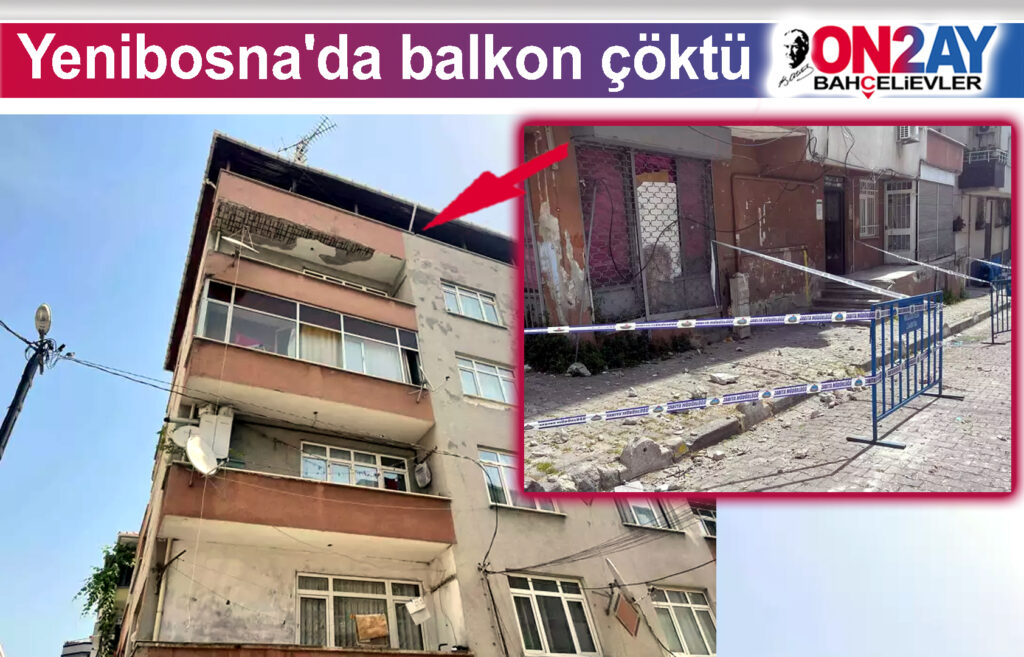 Bahçelievler, Yenibosna'da balkon çöktü