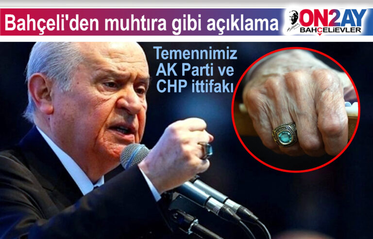 Devlet Bahçeli'den muhtıra gibi açıklama