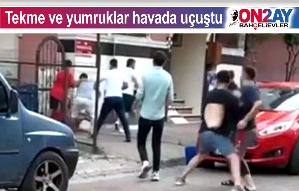 Bahçelievler Yenibosna da kavga, oto park kavgas, tekmeı