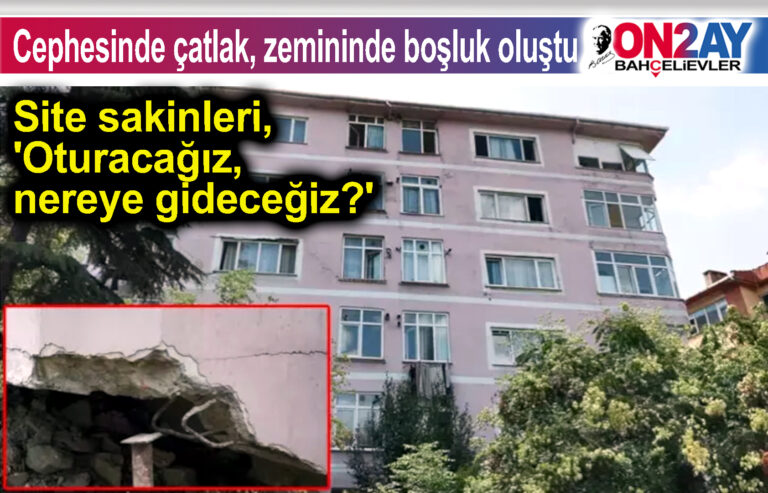 Cephesinde çatlak, zemininde boşluk oluştu