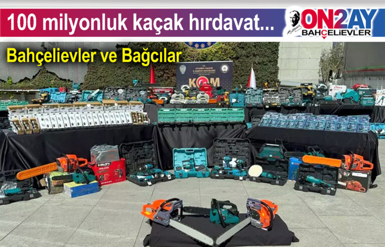 100 milyonluk kaçak hırdavat..