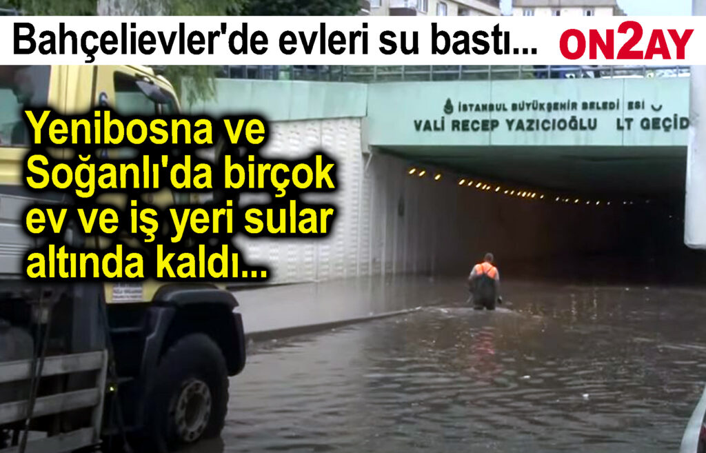 Bahçelievler'de evleri su bastı..