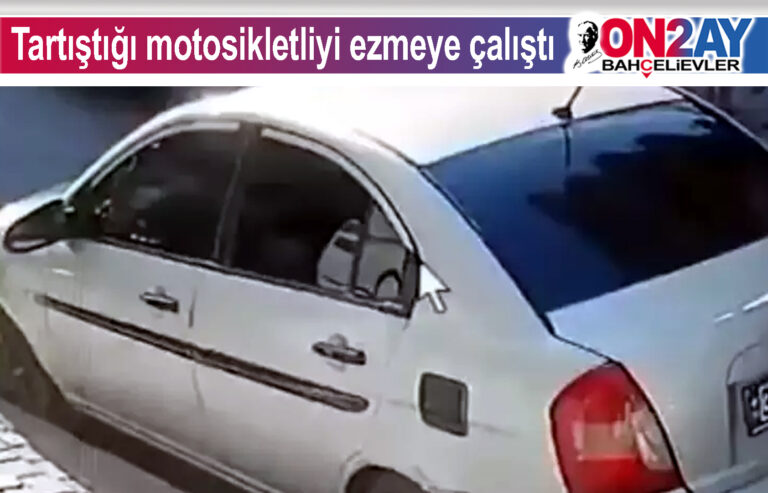 Bahçelievler'de trafikte Tartıştığı motosikletliyi ezmeye çalıştı