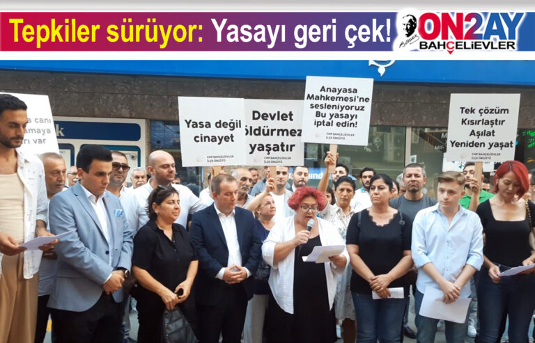 CHP'liler Şinevler'de basın açıklaması yaptı, hayvanlar yasası