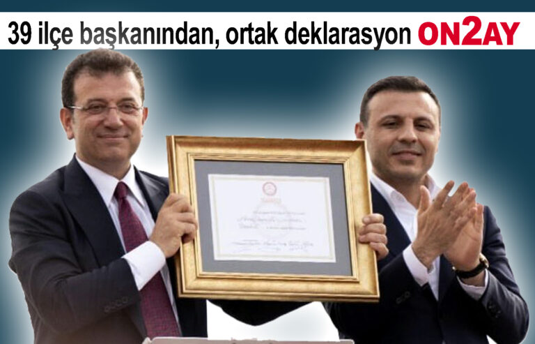 CHP, İstanbul, 39 ilçe başkanından, ortak deklarasyon