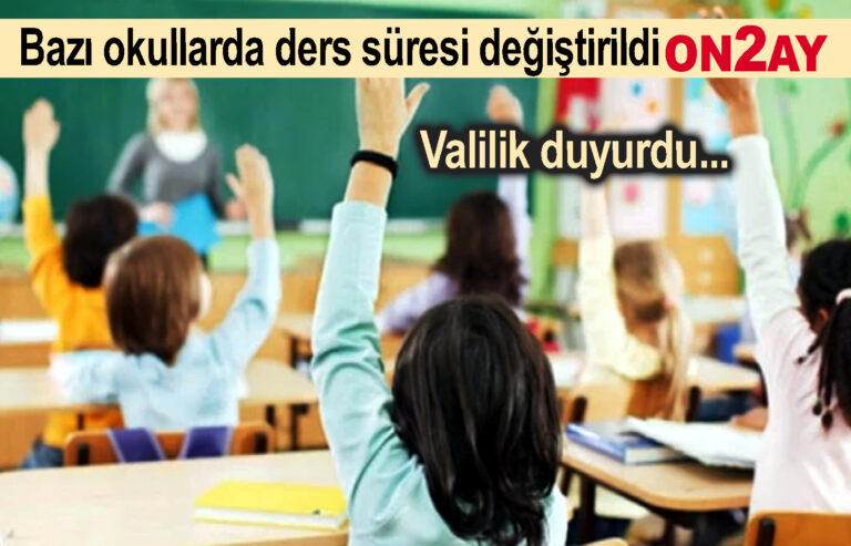 Bazı okullarda ders süresi değiştirildi