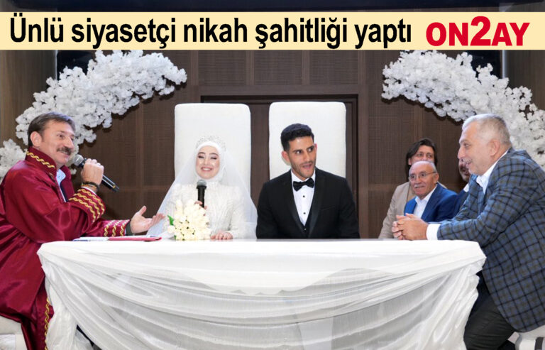 İbrahim Karahan'ın kızı Sevdenur ile Fethi çiftinin nikah töreni