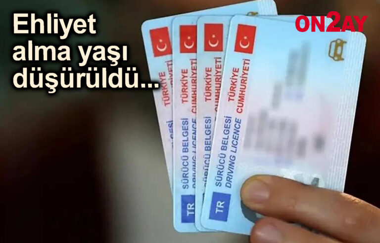 Ehliyet alma yaşı düşürüldü