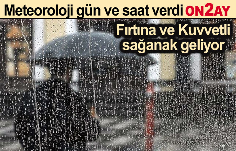 Meteoroloji gün ve saat verdi