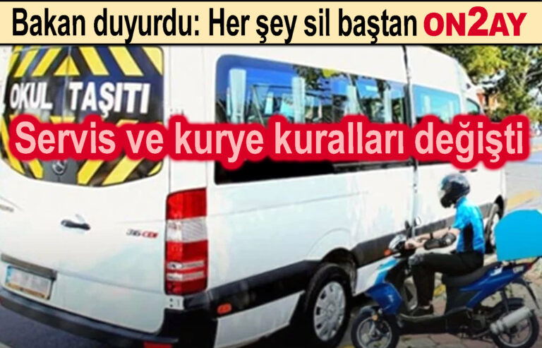 Servis ve kurye kuralları değişti