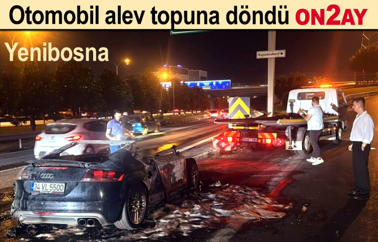 Yenibosna, Kuyumcukent, Otomobil alev topuna döndü