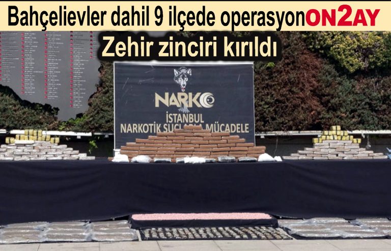Bahçelievler dahil 9 ilçede operasyon