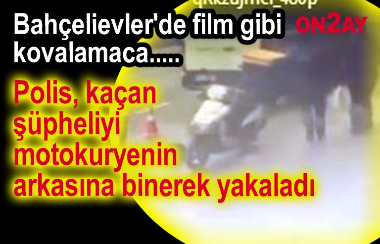 Polis, kaçan şüpheliyi motokuryenin arkasına binerek yakaladı