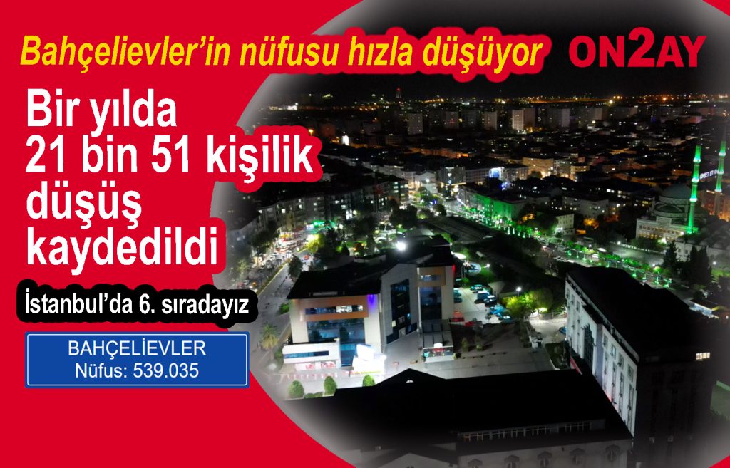 İstanbul ilçelerinin yıllık artış hızı, Bahçelievler'in nüfusu,