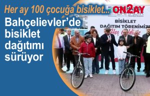 Bahçelievler’de bisiklet dağıtımı sürüyor