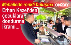 Erhan Kazel’den çocuklara dondurma ikramı