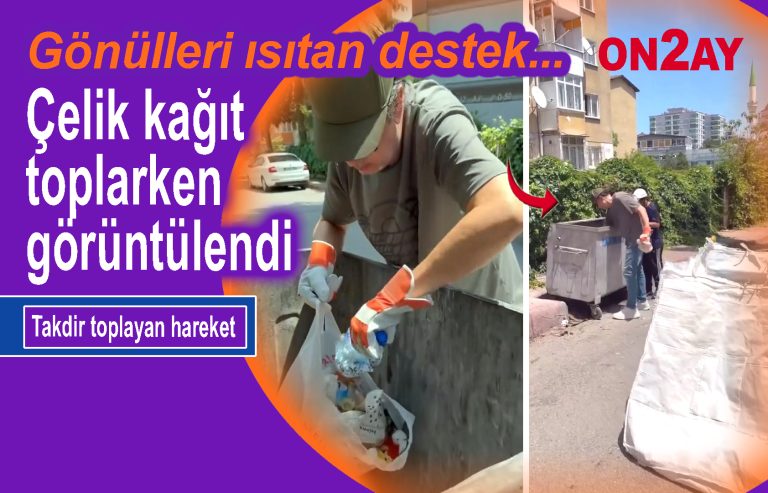 Şarkıcı Çelik çöp toplarken görüntülendi