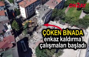 Bahçelievler’de çöken binada enkaz kaldırma çalışmaları başladı