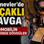 Şirinevler’de bıçaklı kavga, Otomobilin üzerinde dövdüler