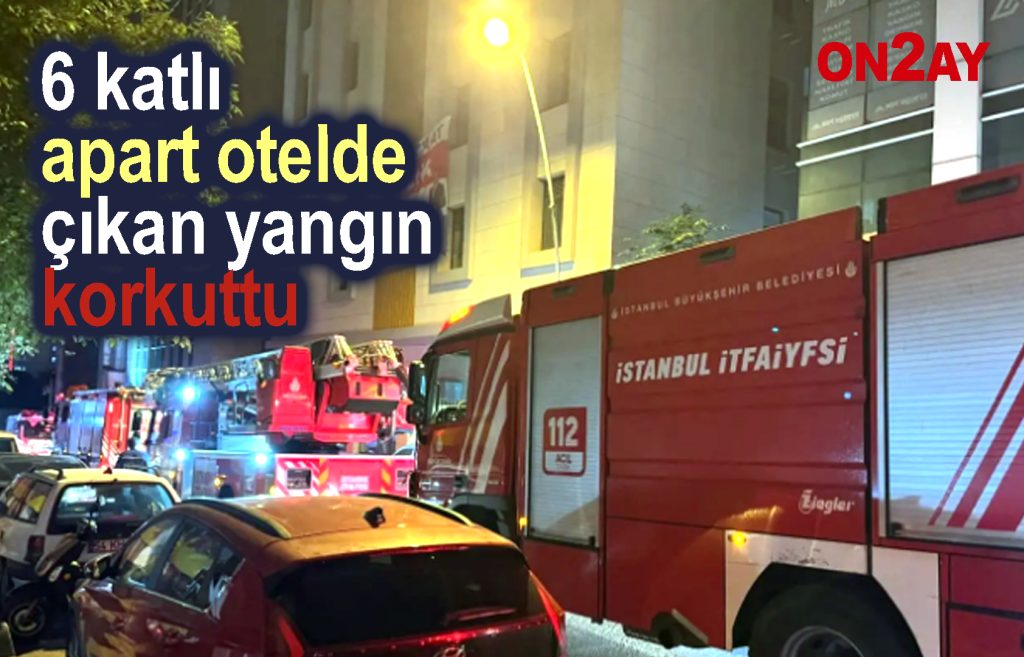 6 katlı apart otelde çıkan yangın korkuttu