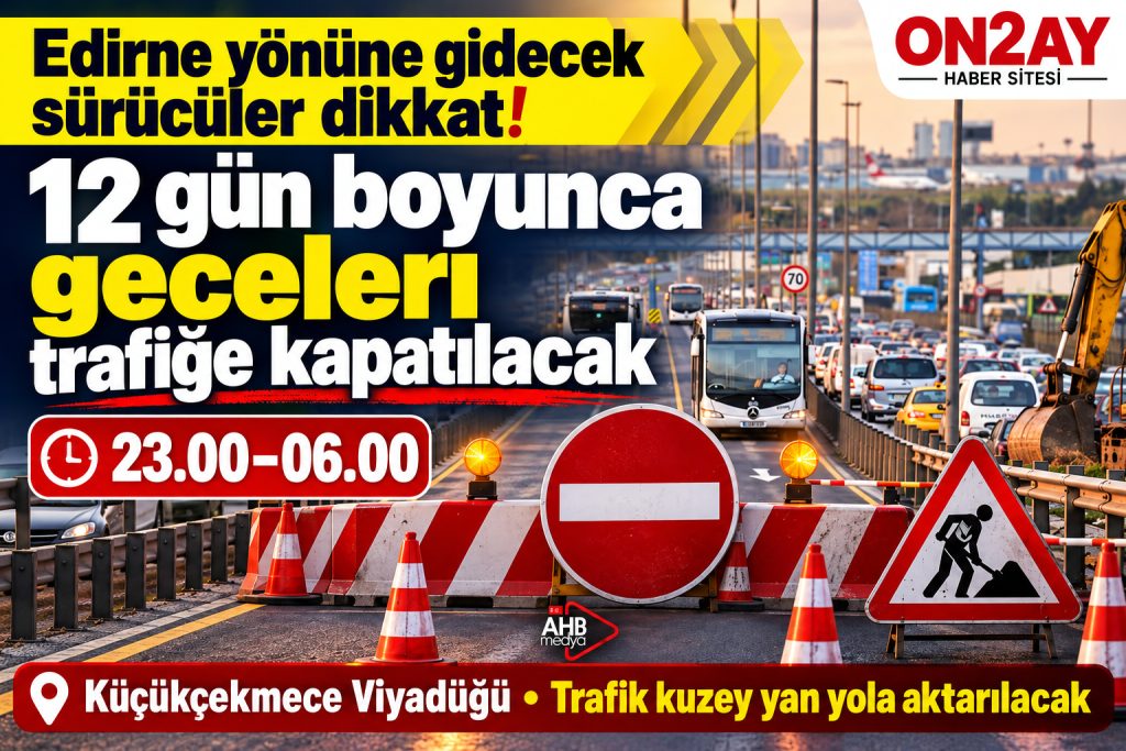 Küçükçekmece Viyadüğü’nde çalışma, trafiğe kapalı